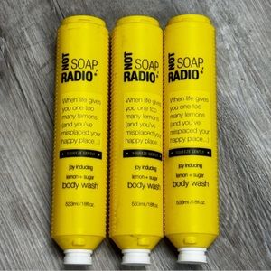 Pack of 3 Notsoapradio Joy Inducing Body Wash Lemon + Sugar